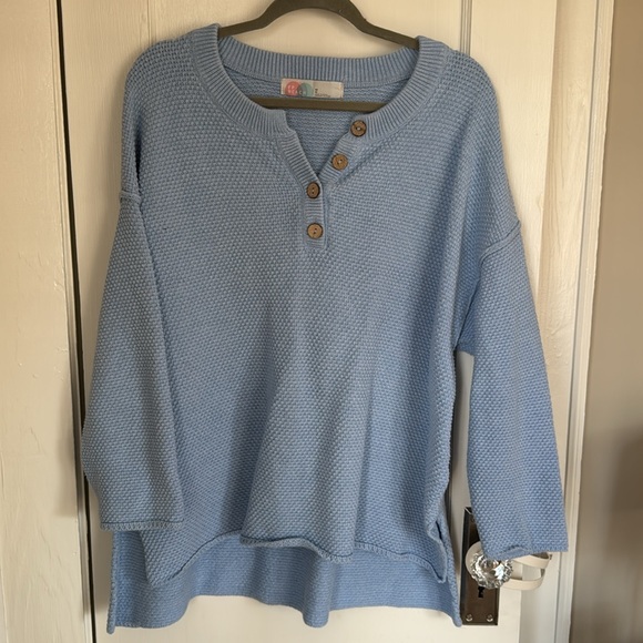 Free People Hailee Sweater Set - Soft Heather Blue - Picture 5 of 6